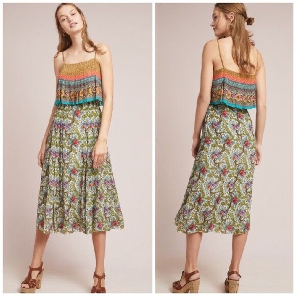 Anthropologie Beaded Midi Dress